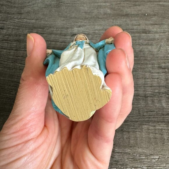 Virgin Mary Figurine Statue | 4.25" Catholic Religious Decor | Mother of God - Picture 11 of 13